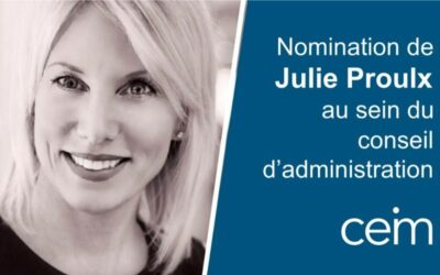 Nomination de Julie Proulx au sein du conseil d&rsquo;administration