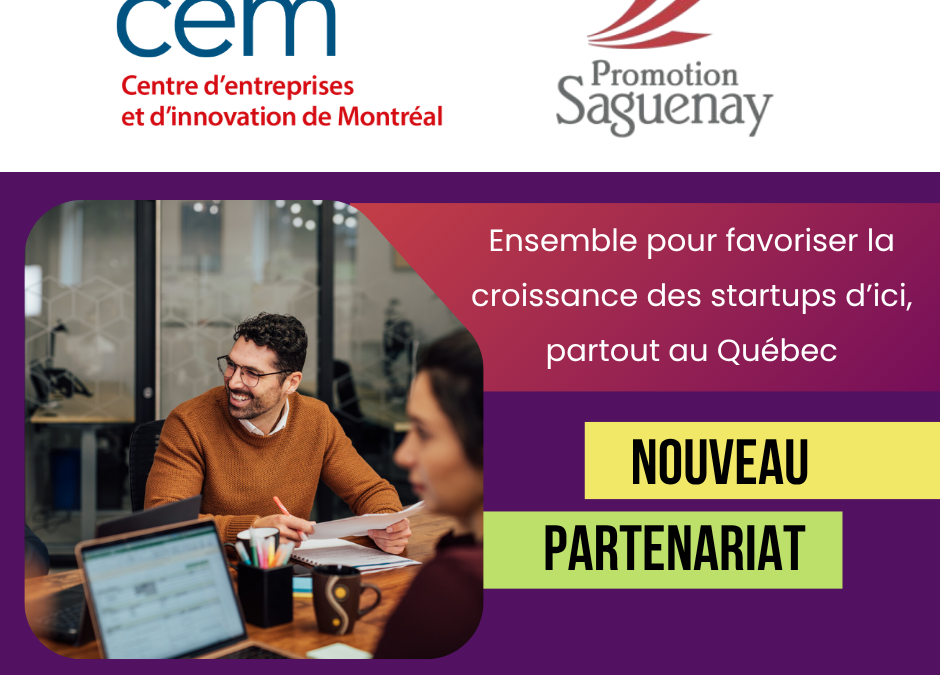 Nouveau partenariat avec Promotion Saguenay